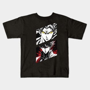 Anime Battle - Character Fight Red vs Yellow Eyes Kids T-Shirt